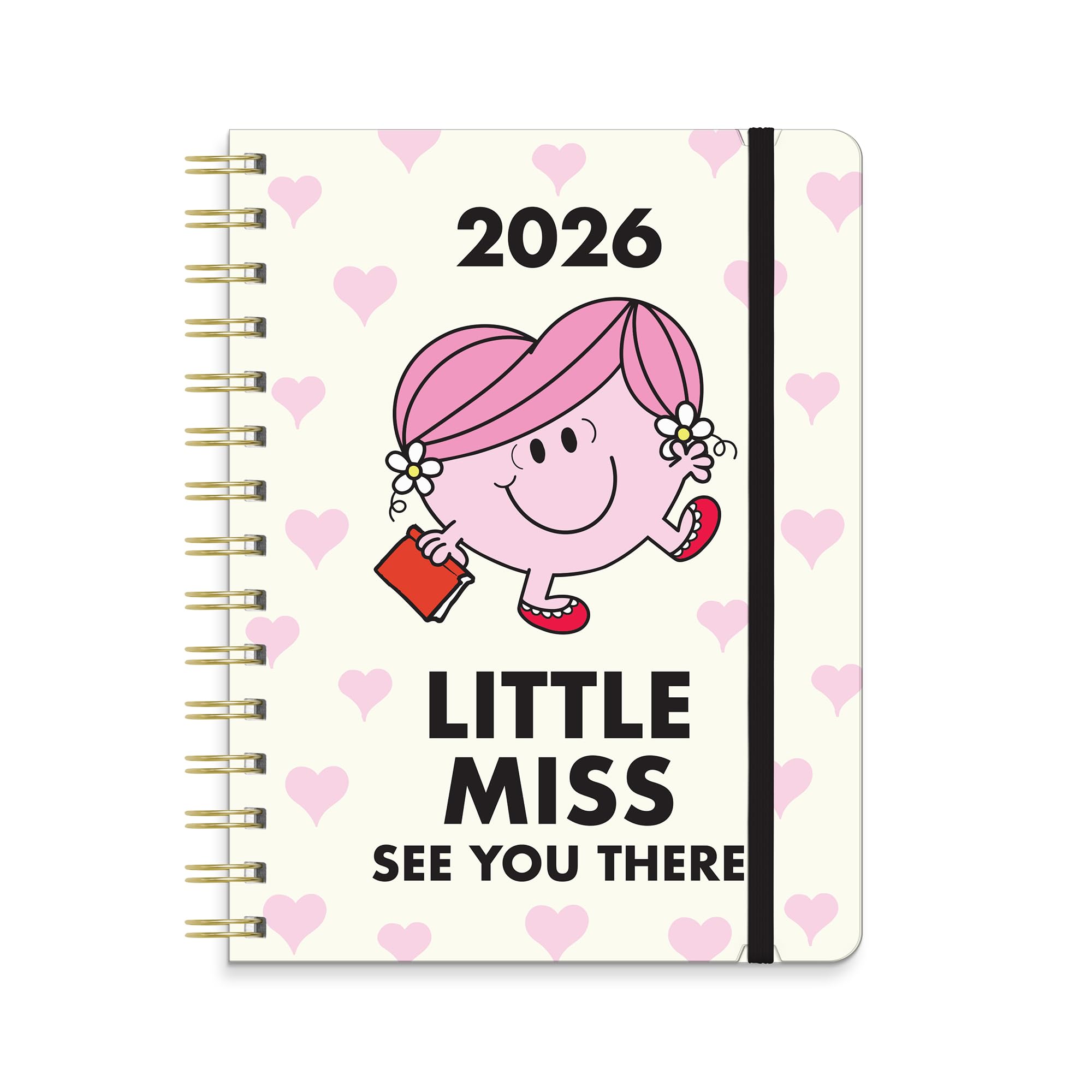 Orange Circle Studio Little Miss Organizer 2026, kompakter, flexibler Deluxe-Planer, gebundener Wochen- und Monatsplaner für Schule oder Arbeit, mit Aufklebern und Notizseiten