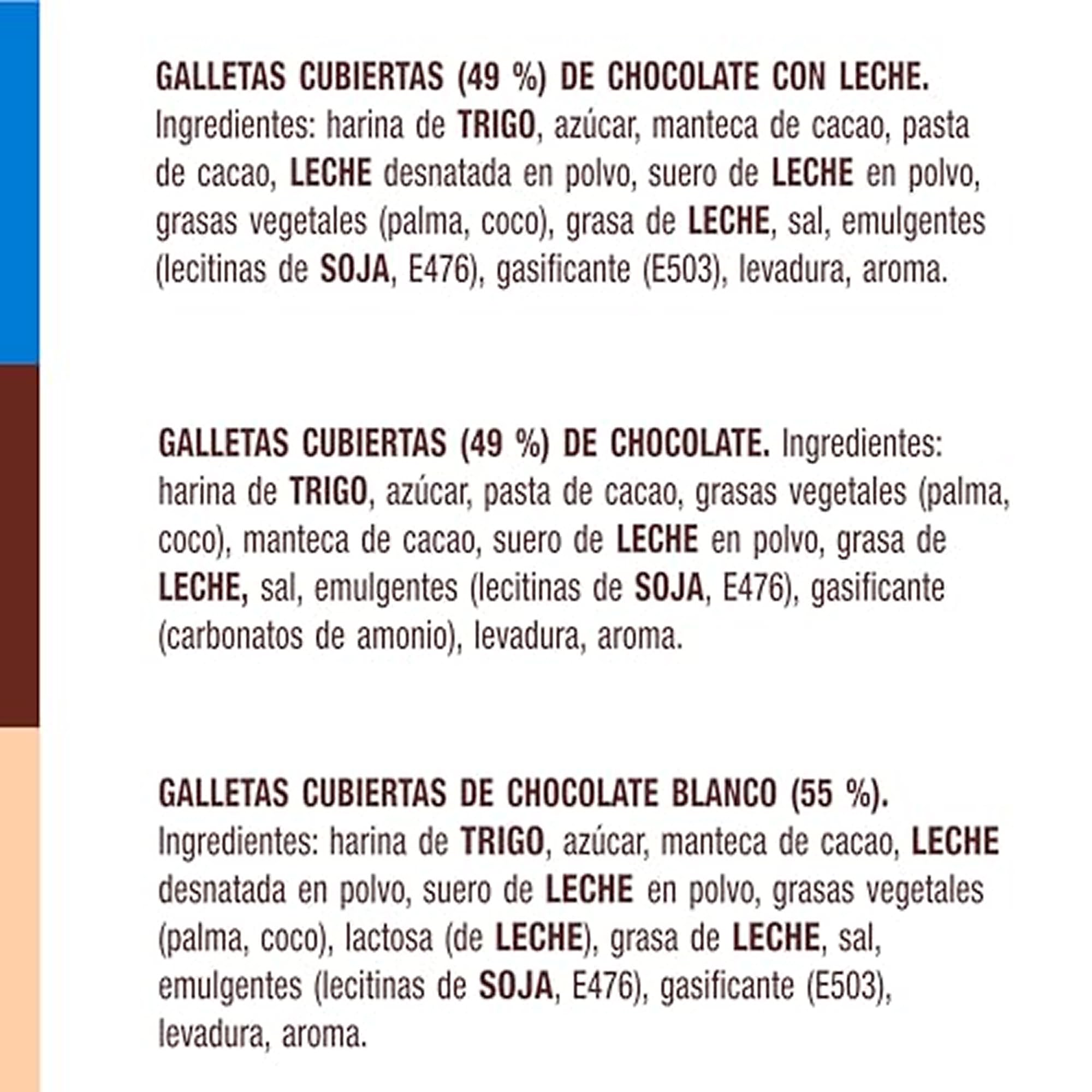 Mikado Mix, Palitos de Galleta Cubiertos Chocolate: Blanco, Leche, Negro