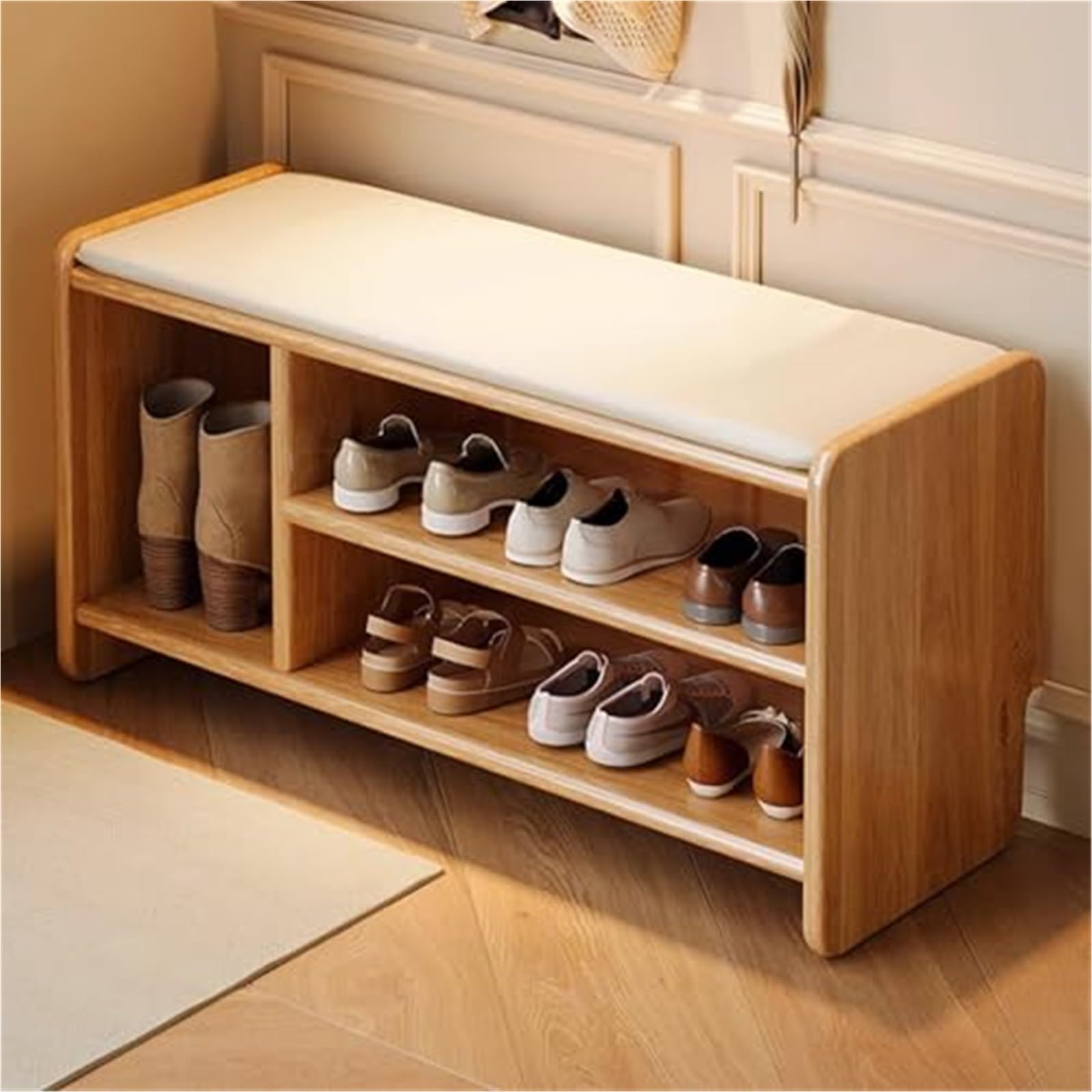 Siège d'assise en bois de qualité avec coussin rembourré haut de gamme