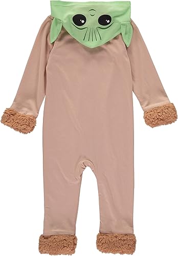 Miniatura 2 de STAR WARS Baby Boys and Toddler Boys Baby Yoda Costume Long-Sleeve Hooded Jumpsuit Baby Yoda Halloween Costume