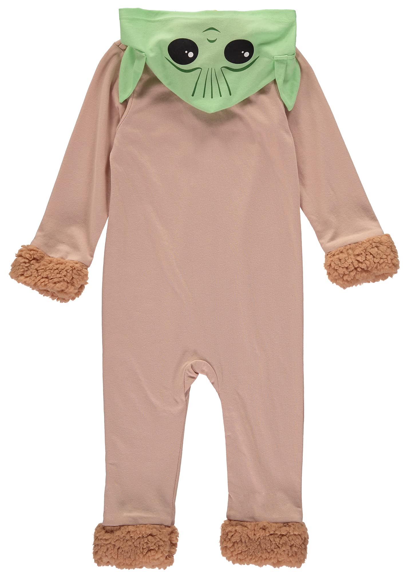 Star Wars Baby Yoda New Born Infant Boys' Long Sleeve Hooded Romper Bodysuit Solid 12 months