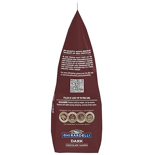Vista 7 de Ghirardelli Chocolate Company Obleas de chocolate oscuro, bolsa de 5 libras (paquete de 1)