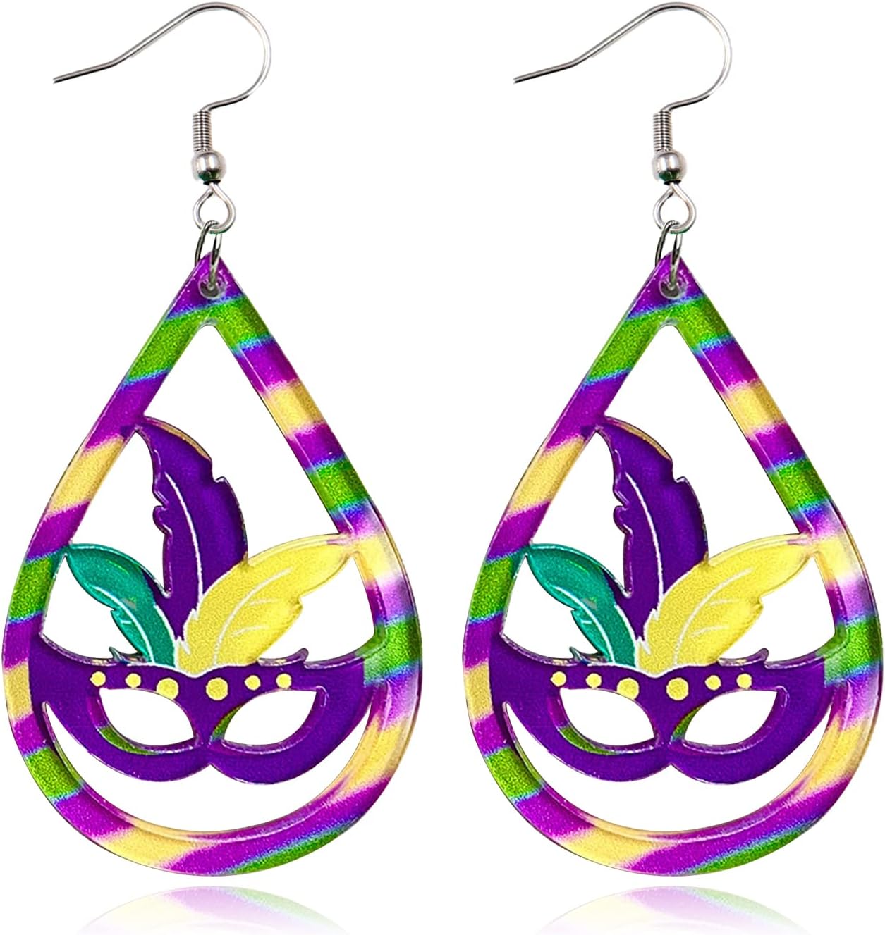 Mardi Gras Earrings Mardi Gras Outfit Shirts for Women Acrylic Carnival Dangle Earrings Jewelry Mardi Gras Accessories for Women Mardi Gras Earrings Mardi Gras Outfit Shirts for Women Acrylic Carnival Dangle Earrings Jewelry Mardi Gras Accessories for Women