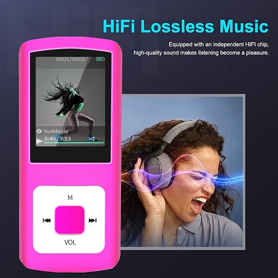 MP3 Player, Hotechs MP3 Music Player with 32GB Memory SD Card Slim Classic Digital LCD 1.82'' Screen MINI USB Port with FM Radio, Voice Record