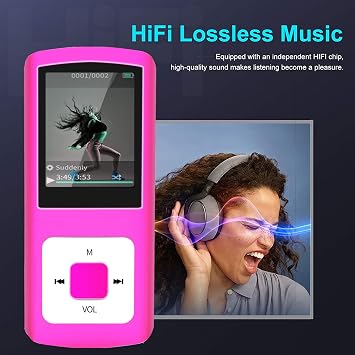 MP3 Player, Hotechs MP3 Music Player with 32GB Memory SD Card Slim Classic Digital LCD 1.82'' Screen MINI USB Port with FM Radio, Voice Record