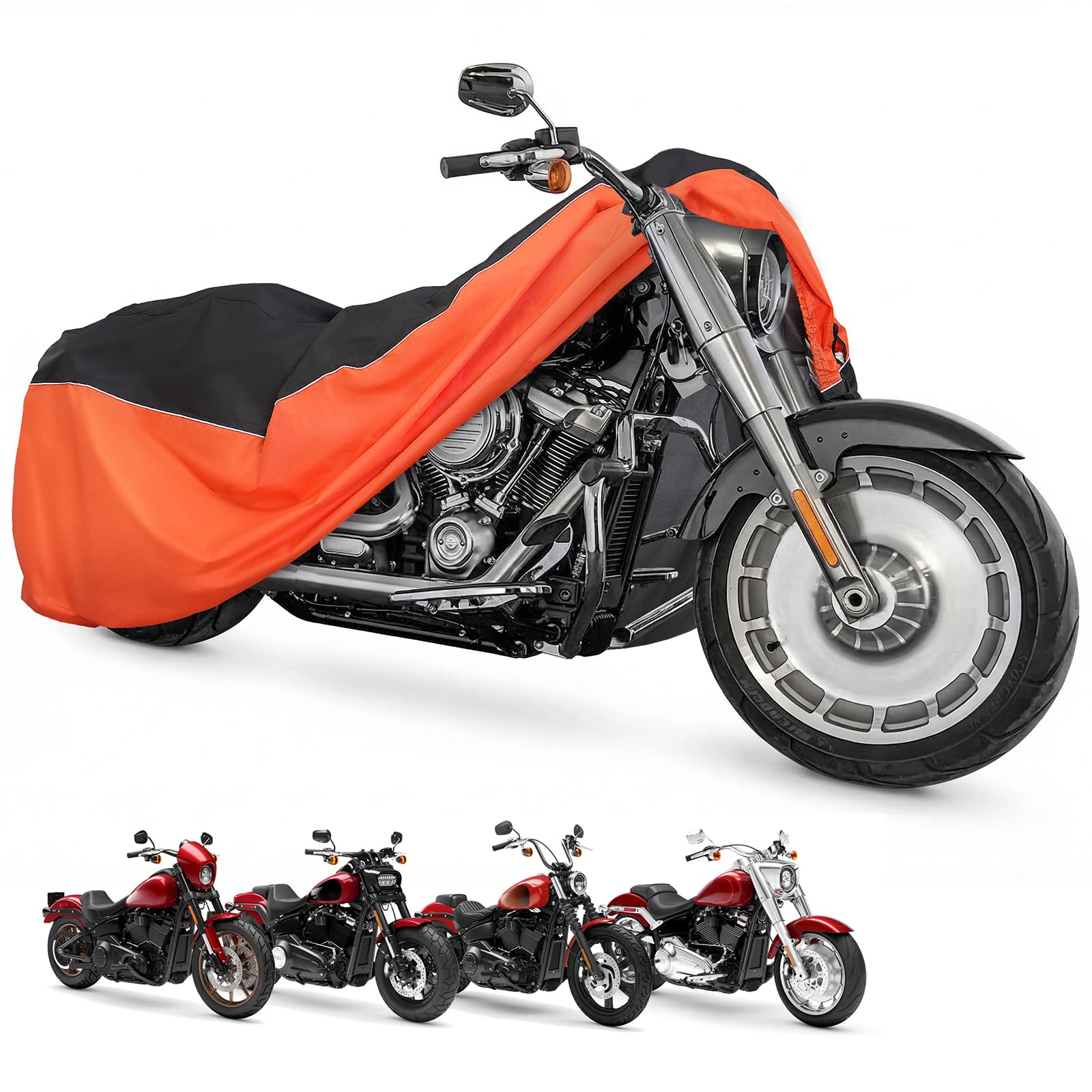Benlari Upgraded Waterproof Motorcycle Cover Compatible with Sportster, Iron 883, Forty-Eight, Nightster Special, Superlow, Superlow 1200T (87"x37"x50")