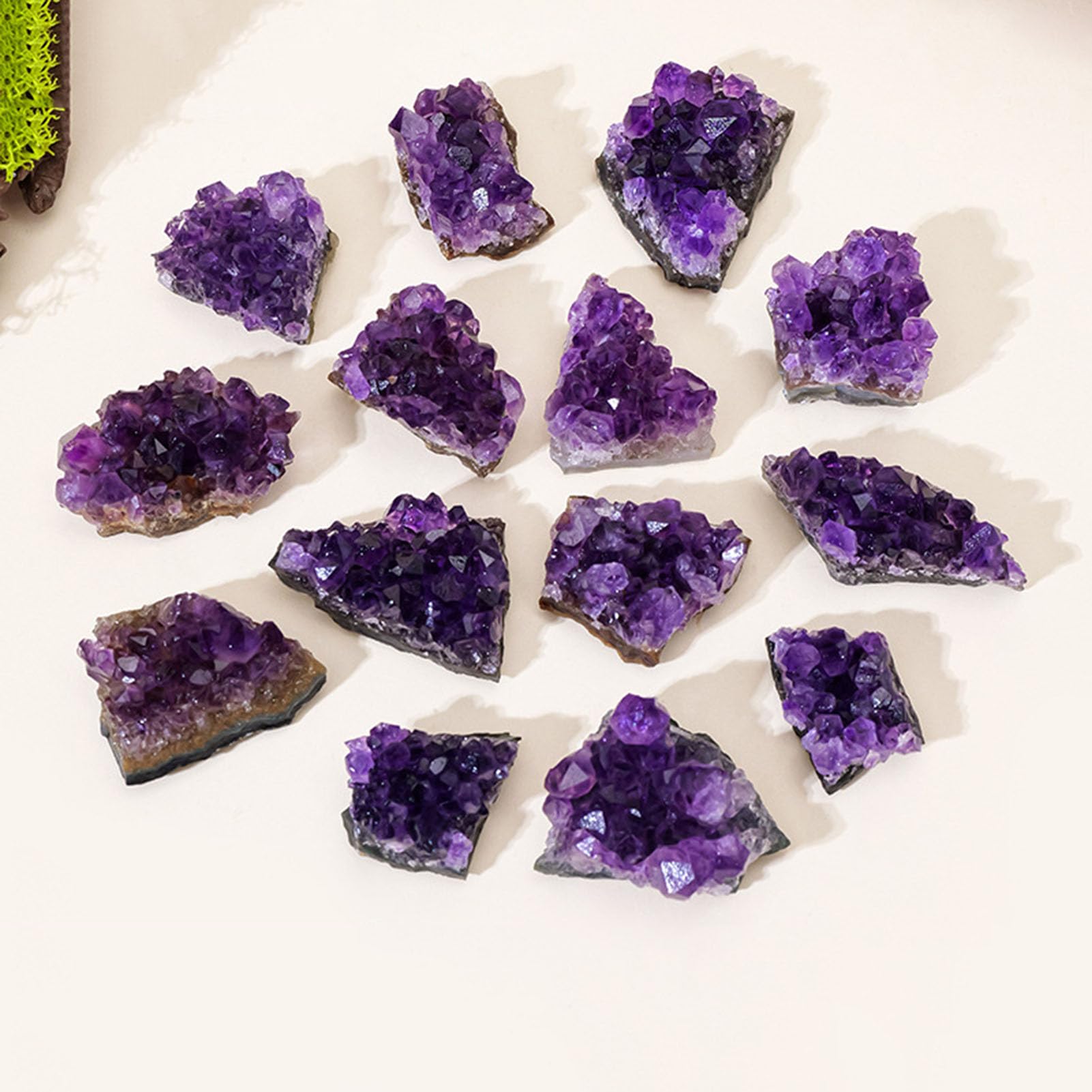 Geodas de Amatista Naturales, Cristales morados crudos, Cristales curativos de Cuarzo para Adultos, decoración de Piedra de geoda Real, geoda de Roca de Cristal Amythestyst,100G