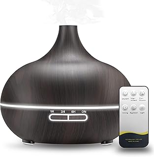 Silvam Essential Oil Aromatherapy Diffuser with Waterless Auto-Off & 3 Timers & 8 Colors Lights & Remote Control for Home Price In India