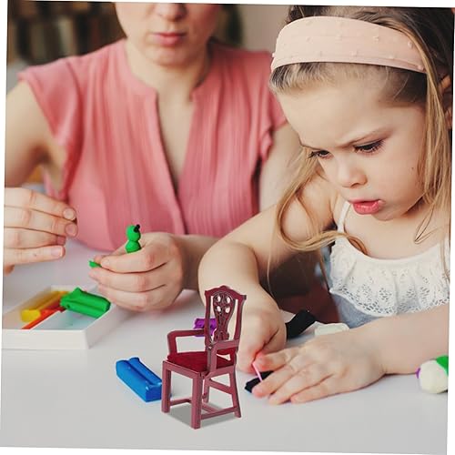 Miniatura 4 de Toddmomy Decoración del hogar, decoración del hogar, silla de muñeca de madera, silla en miniatura, sillas de madera, silla de escala 112, silla