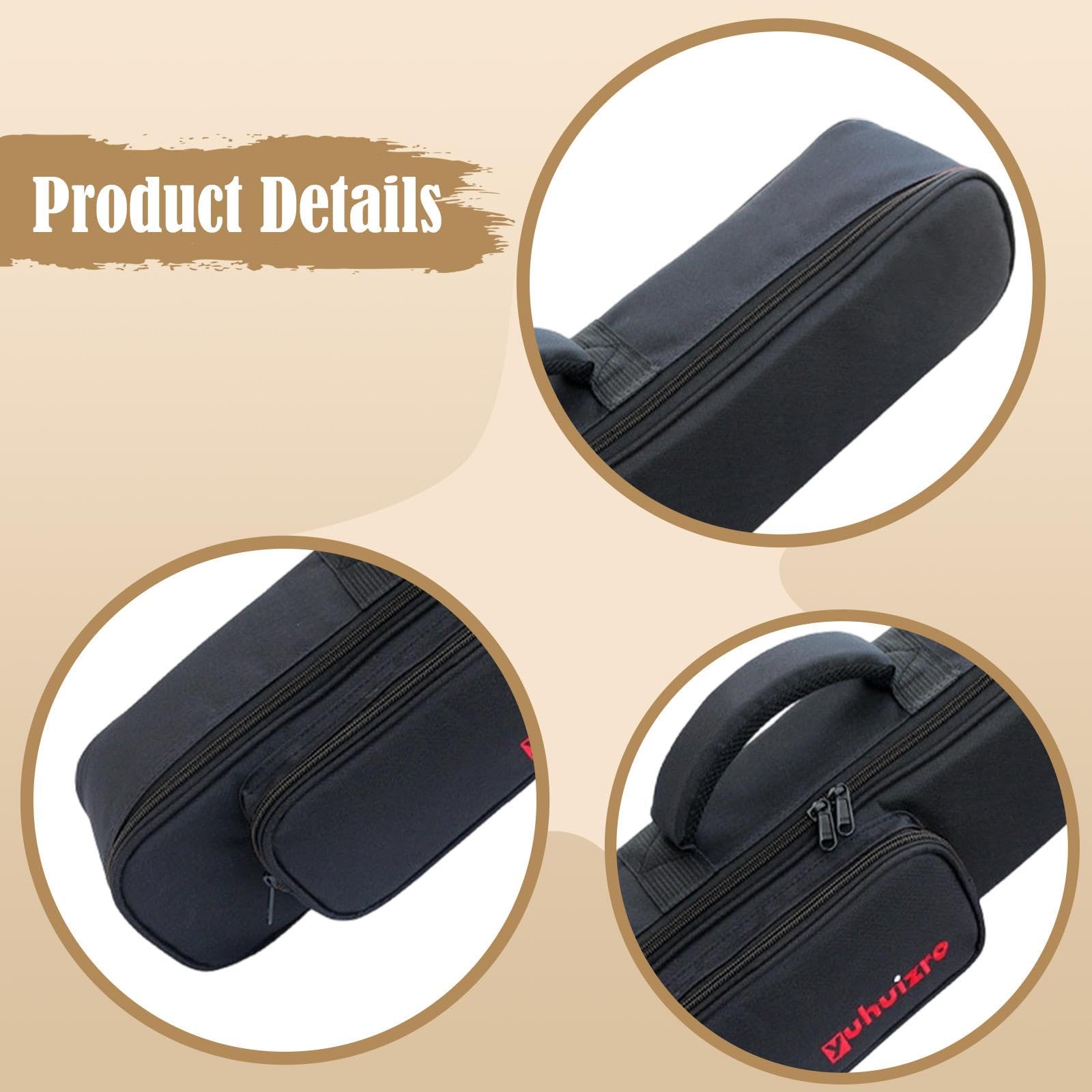 Generic Estuche para Saxofón Soprano con Correa Y Asa de Transporte, Incluye Bolsa, Acolchado de 15 Mm, Estuche para Guardar Instrumentos Musicales.