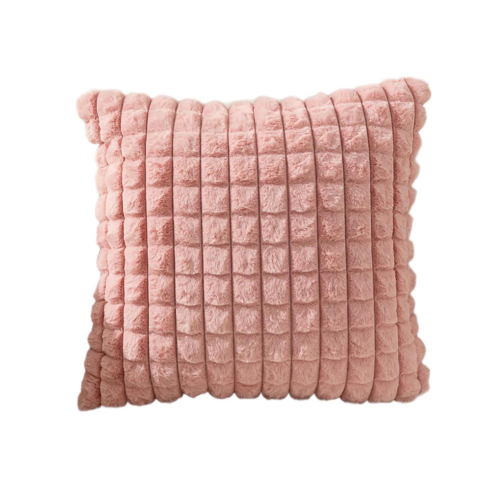 yanwuwa New Year Plushie Pillow Covers, Luxurious Feel Pillowcase for Couch and Bedroom Decoration Pillow Case 1PC Decorative Covers