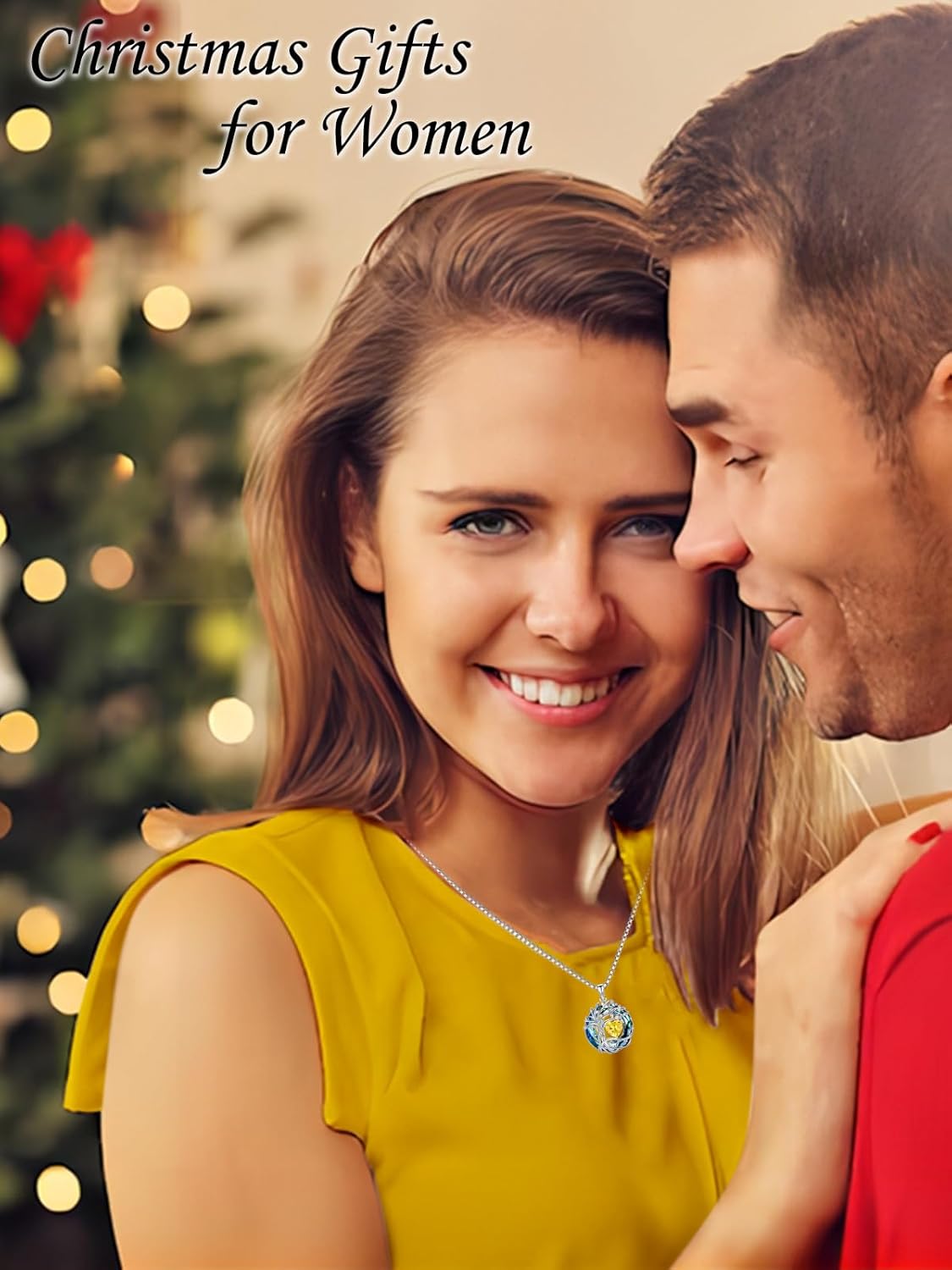 TOUPOP Tree of Life Birthstone Necklace 925 Sterling Silver Pendant Austrian Crystal Jewelry Anniversary Valentine's Day Birthday Gifts for Women Mom Her Wife - Image 2