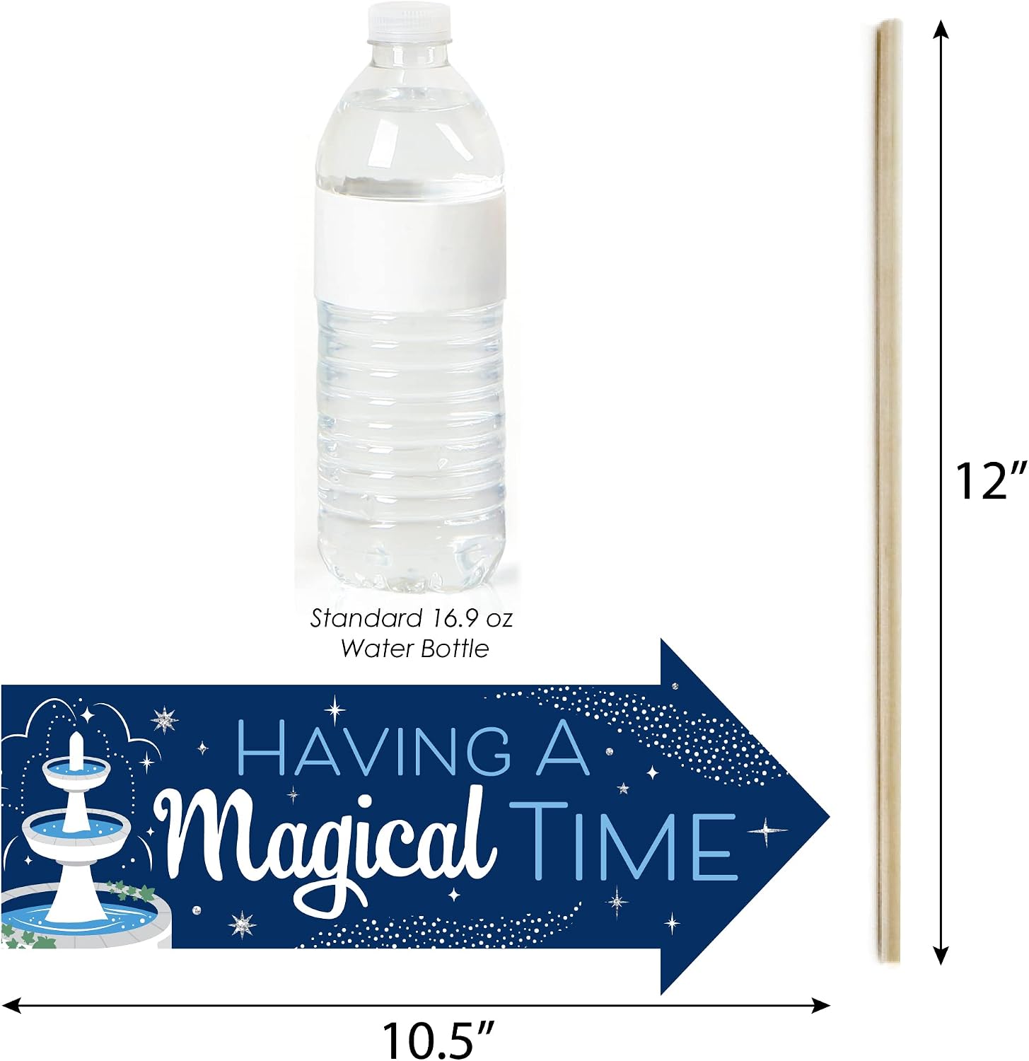 Funny Fairy Tale Photo Booth Prop Kit, DIY Setup - 10pc