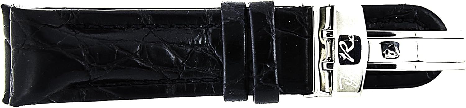 watch Band 24mm Leather Black color