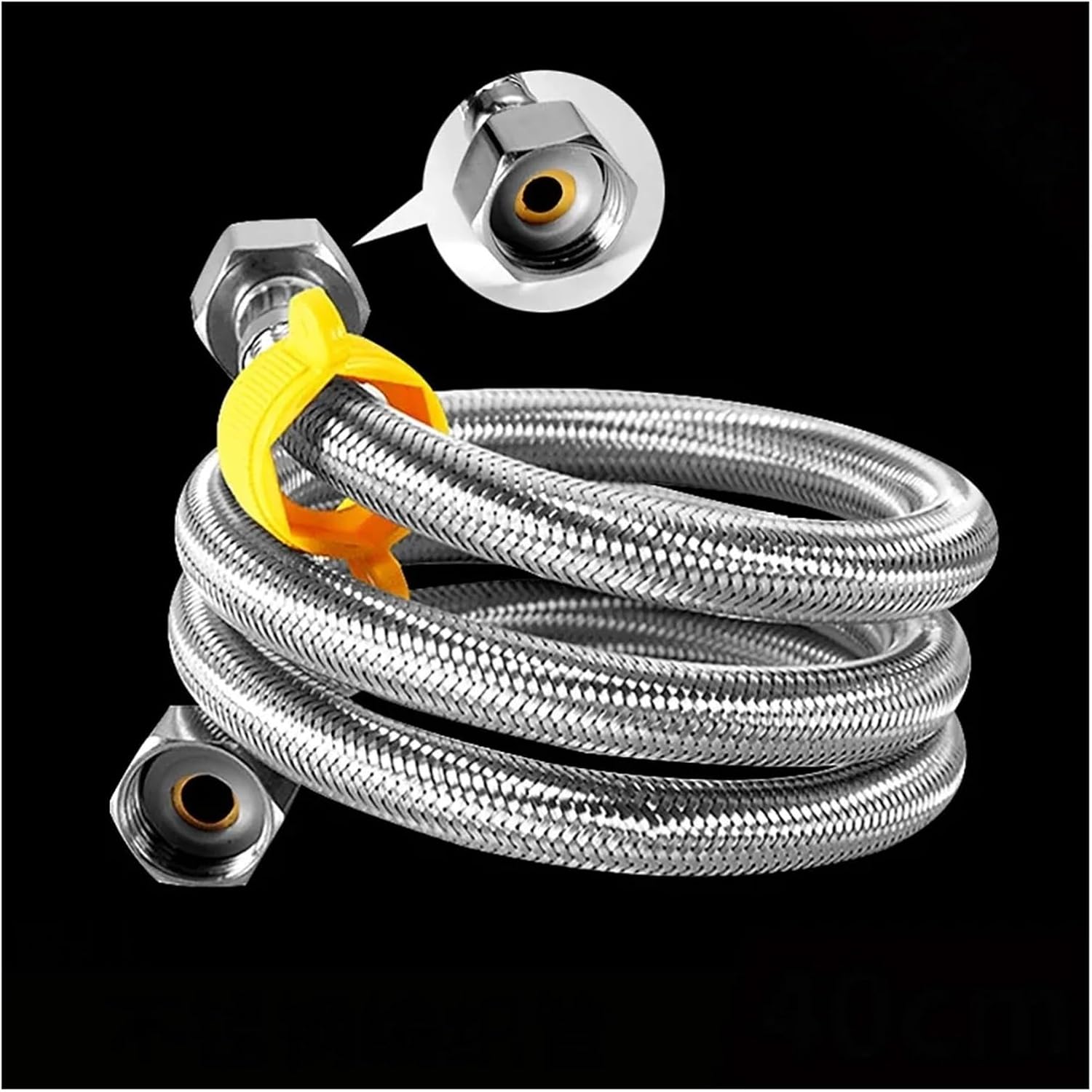 1PC 温水および冷水蛇口入口ホース 304 ステンレススチール編組パイプヒーターフレキシブル接続(1-2 120)