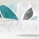 CaliTime Throw Pillow Cases Pack of 2 Cozy Fleece Falling Dahlia Floral Flowers Petals Decorative Cushion Covers for Couch Bed Sofa Farmhouse Decoration 18 X 18 Inches Teal Grey