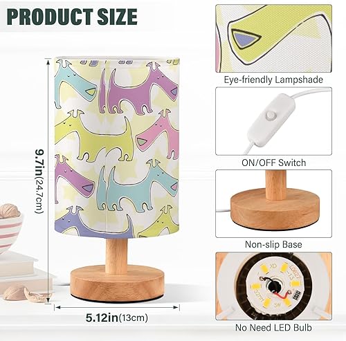 Miniatura 3 de Table Lamps Nursery Night Light Elegant Colorful Cartoon Cute Dogs Table Lamp for Kids Room lámparas de mesa de Noche