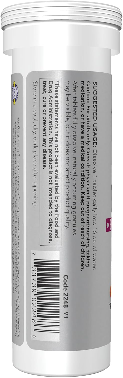 NOW Foods Sports Nutrition, Effervescent Effer-Energy, Electrolyte Supplement, Energy*/ Recovery*, Tropical Punch, 10 Tablets Tropical Punch 10 Count (Pack of 1) image 3 of 6 B082P742FQ