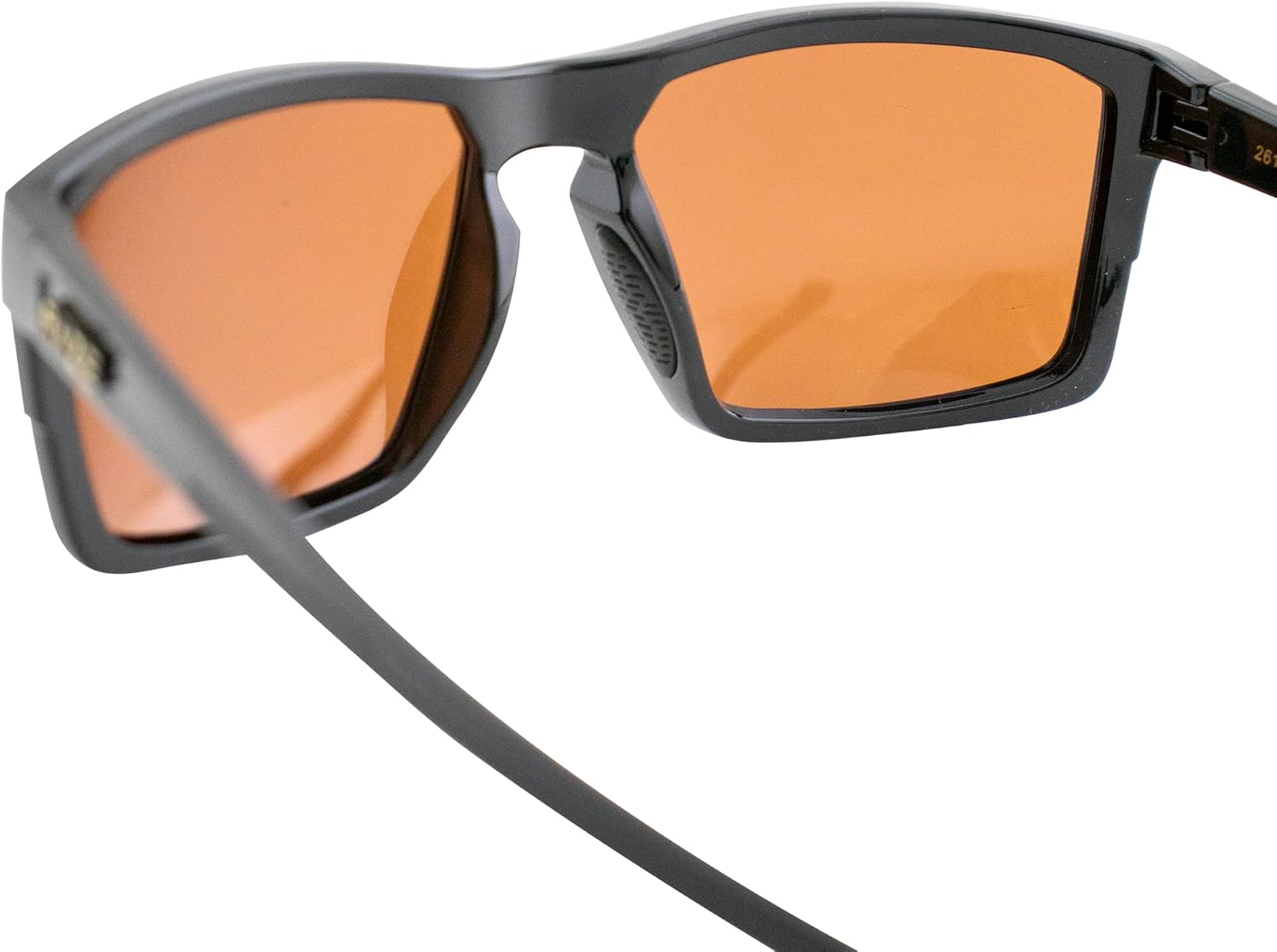 Raze Eyewear Journey-2 Motorcycle Riding Sunglasses Gloss Black Frame + High Definition Polarized Gold Z Lenses - Image 5