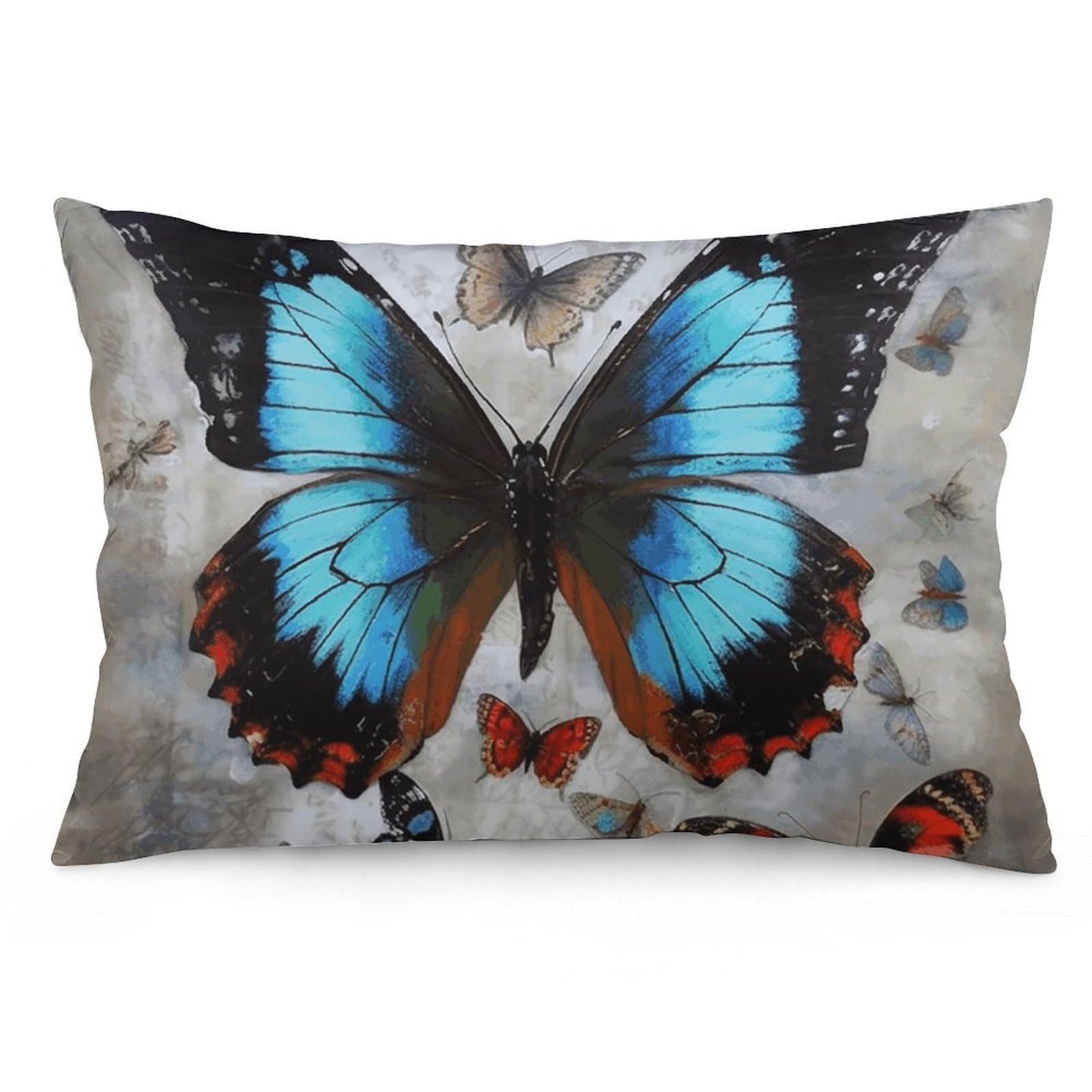 2 Pack Pillow Cases for Hair and Skin, Soft Breathable Pillow Case Covers with Hidden Zipper, Butterfly Pillowcase 20"x30" Pillow Covers for Sleeping Gift