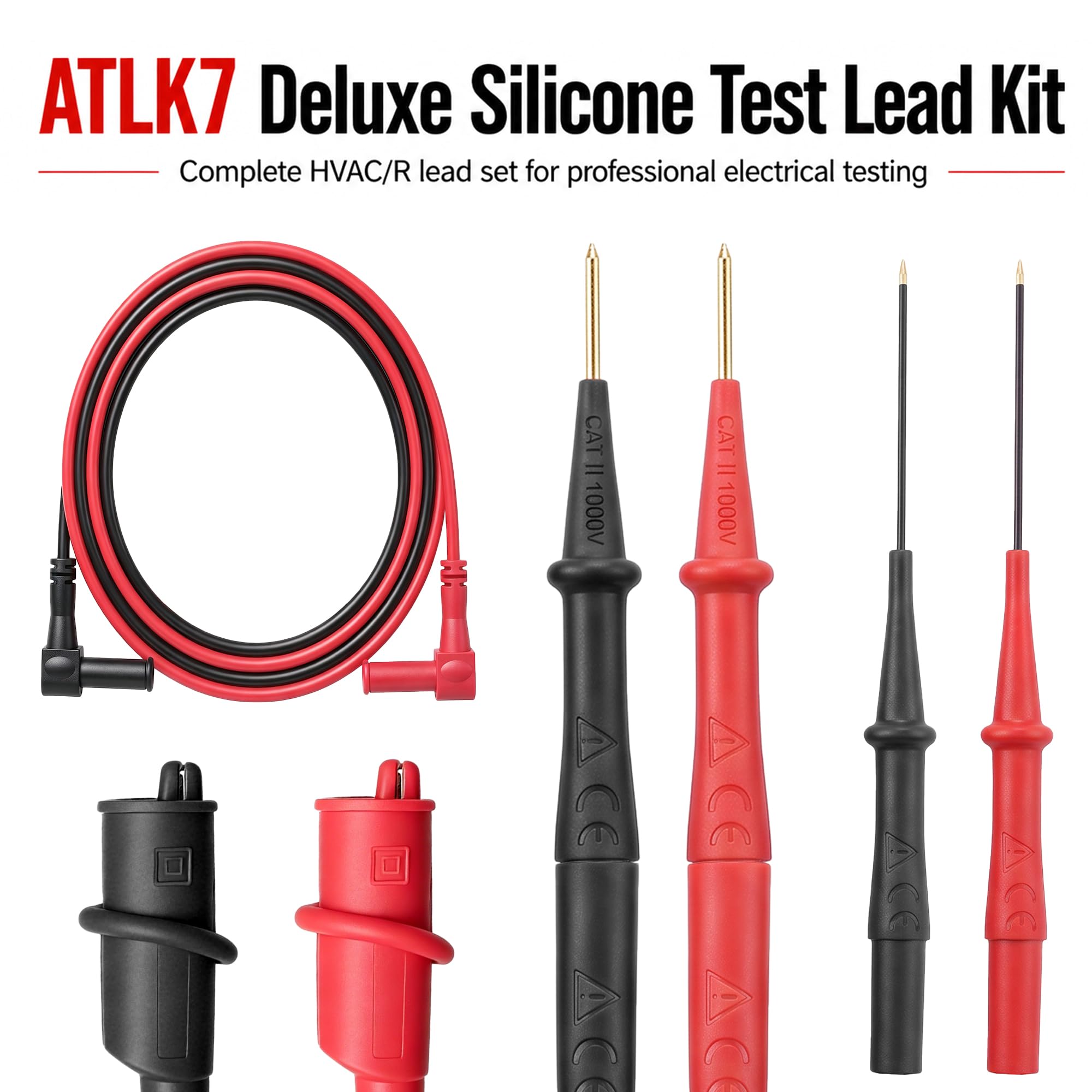 Replacement for Fieldpiece ATLK7 HVAC Silicone Test Lead Kit Clamp Meters — Amazon image 5