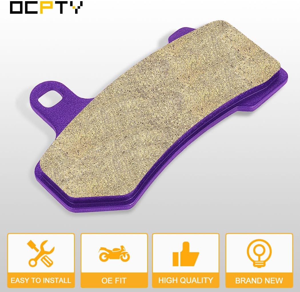 OCPTY FA409 Front and Rear Carbon Fiber Brake Pads Fit for 2008-2013 FLHRC Road King Classic 2008-2012 FLHTC for Electra Glide Classic