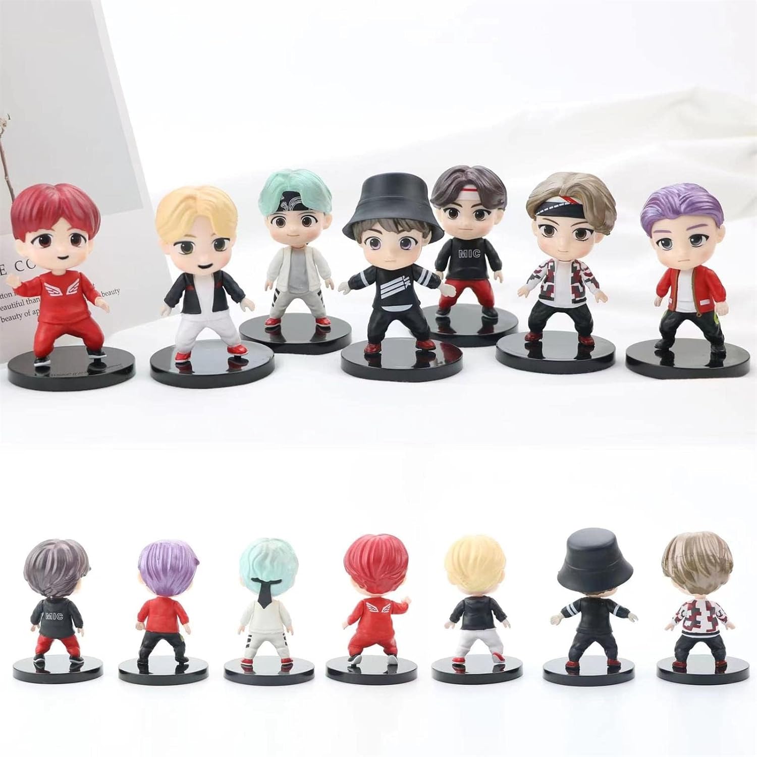 Surprise September 7pcs Cake Toppers Character Set Action Figures Toys, Mini Figurines Dolls Birthday Party Supplies Car Desktop Birthday Decorations (C)