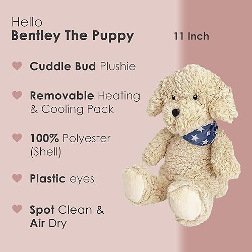 Miniatura 2 de MON AMI Bentley - Animal de peluche Warmies para microondas con aroma a lavanda para bebés y niños peluche beige de peluche de 11 pulgadas