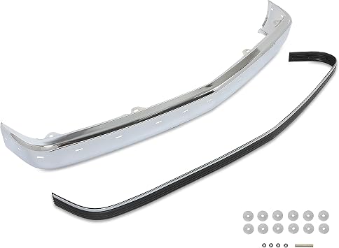 KUAFU Front Bumper Face Bar Trim Compatible With 1988-2000 Chevy Silverado GMC Sierra C/K 1500 2500 3500 Blazer Tahoe Suburban Yukon Impact Strip w/Molding Holes GM1002802 GM1057127 15574111 15574113