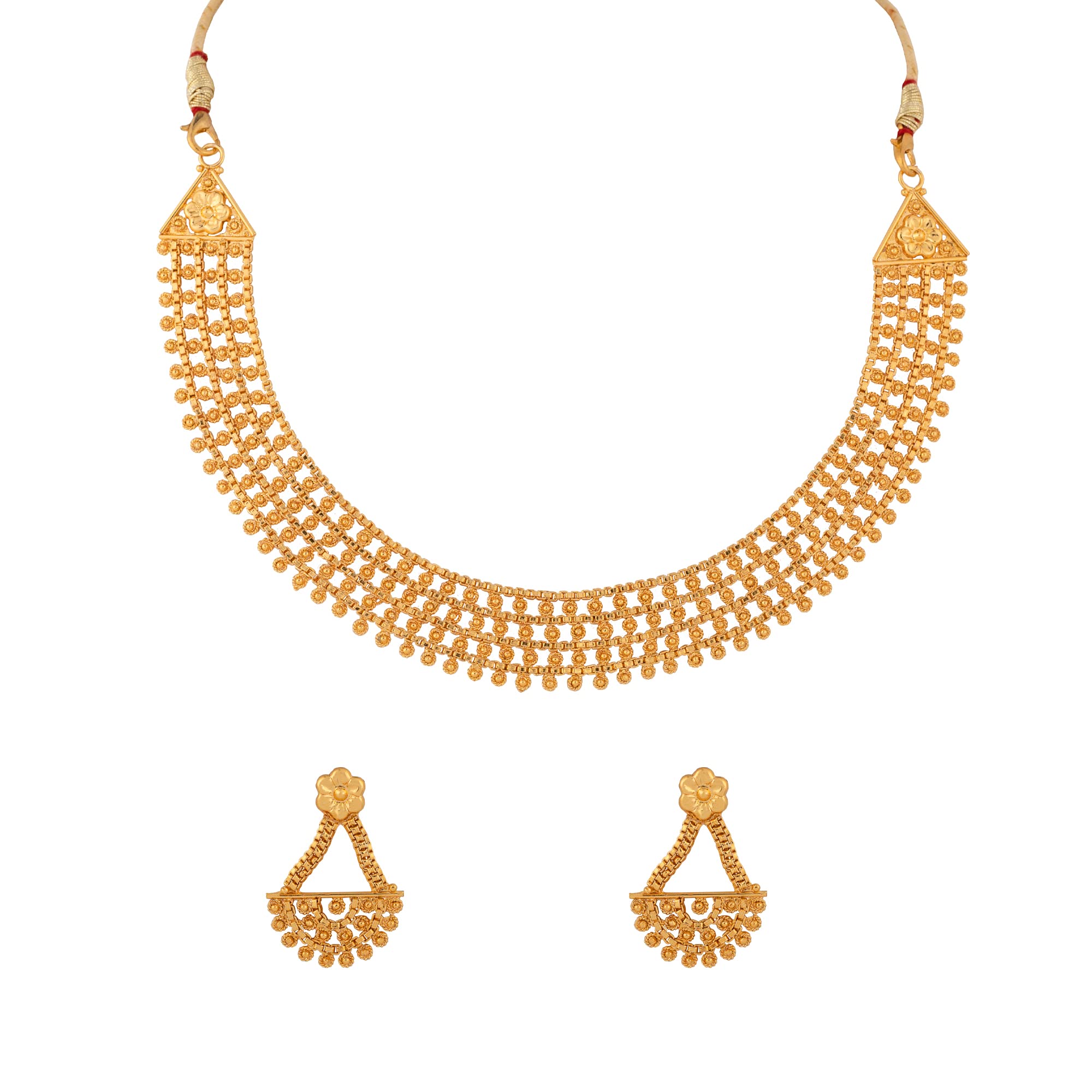 JILL FASHION Gold Plated Necklace Set for Women & Girls (Round Bundi) (B09C3SRJNT) Amazon Price History, Amazon Price Tracker