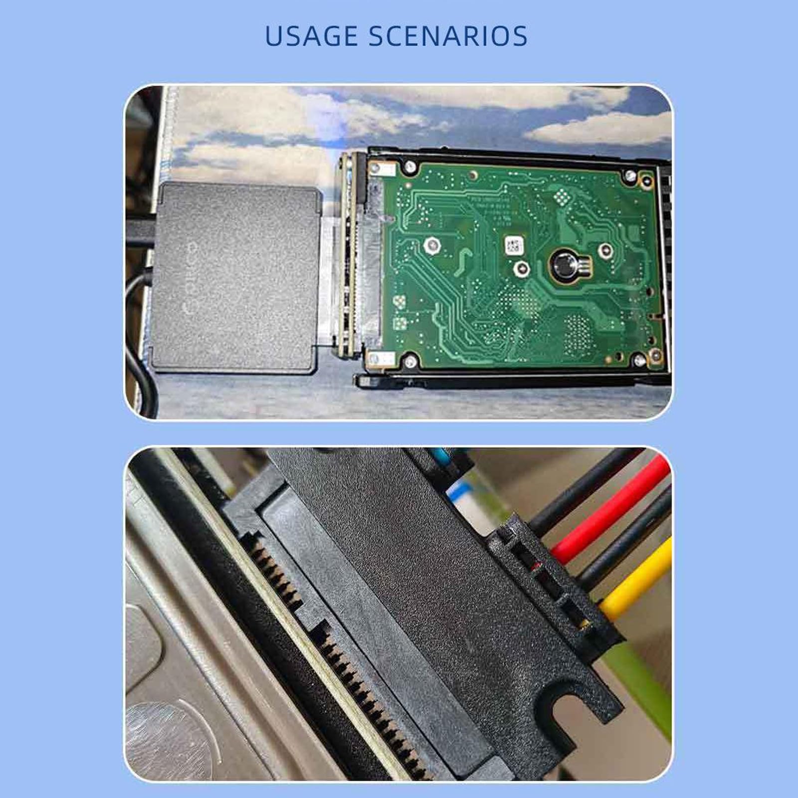 Installazione senza attrezzi da 29 pin a 7 + 15 22 pin SATA SAS convertitori di dischi rigidi adattatori scheda ABS costruzione per più dispositivi adattatori ABS