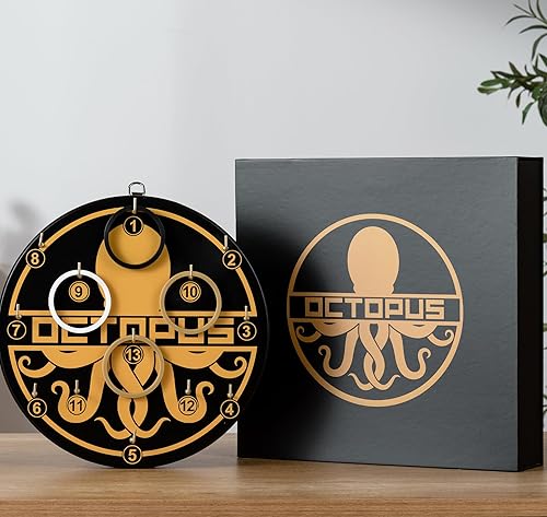 Miniatura 2 de Octopus Games Hookey Ring and Hook Toss Game with Score Board for Family, Adults, and Kids  Fun for Parties, Camping, Beach, Backyard, and More