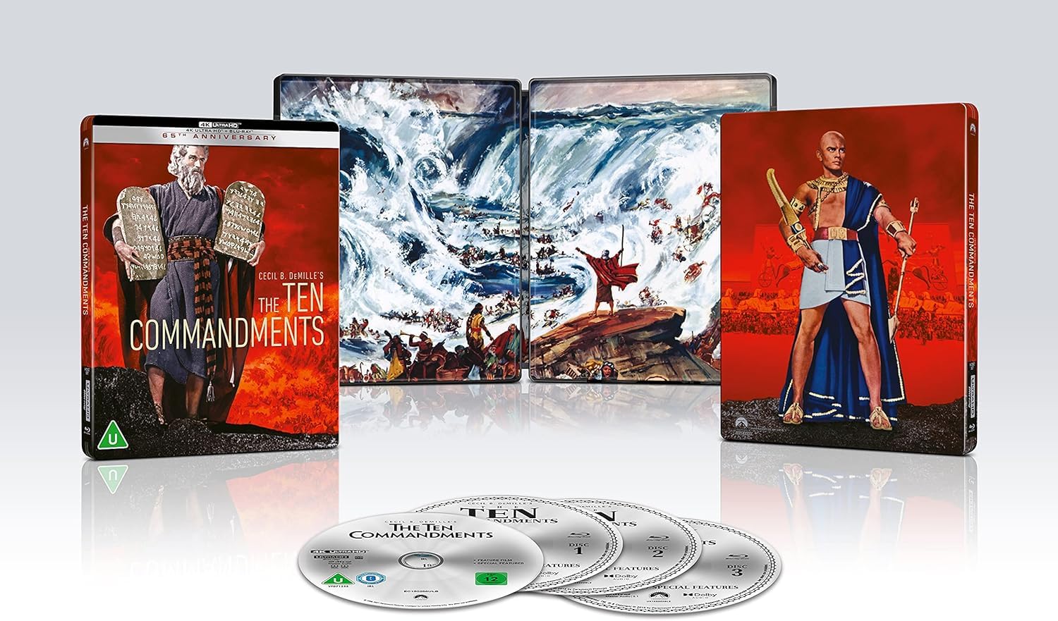 The Ten Commandments (1923 & 1956) Steelbook [Blu-ray] [2021] [4K UHD]