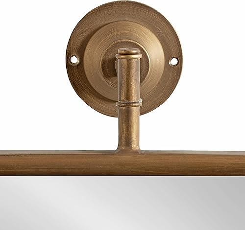 Miniatura 7 de Kate and Laurel Darbridge - Espejo pivote octágono tradicional, 24 x 47, oro antiguo, espejo de pared ajustable vintage para baño para uso