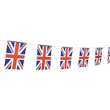 UK British String Banner Flag,5.5 x 8.2 Inch String Banner,Indoor and Outdoor Party Decorations,16 ft 20 Mini Flags.