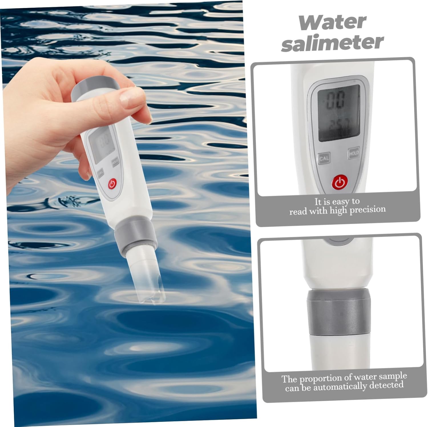 BESPORTBLE Electronic Salinometer Salt Water Measurer Digital Water Automatic Hydrometer for Aquarium