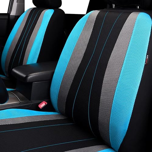 Miniatura 6 de Flying Banner - Juego completo de fundas para asiento de automóvil, malla transpirable para hombre y mujer, compatible con bolsa de aire, asiento