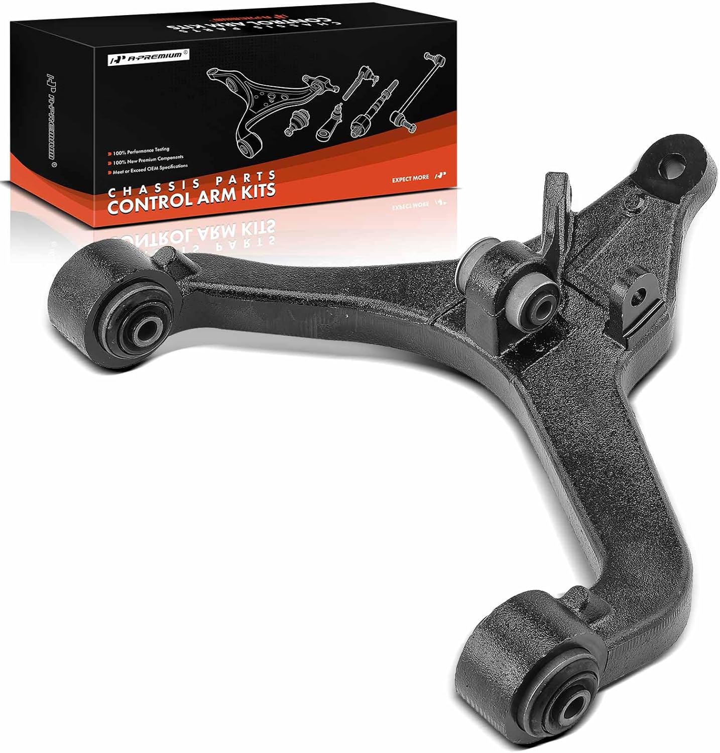 A-Premium Front Left Lower Control Arm, with Bushing, Compatible with Jeep KJ Series Liberty 2002-2007
