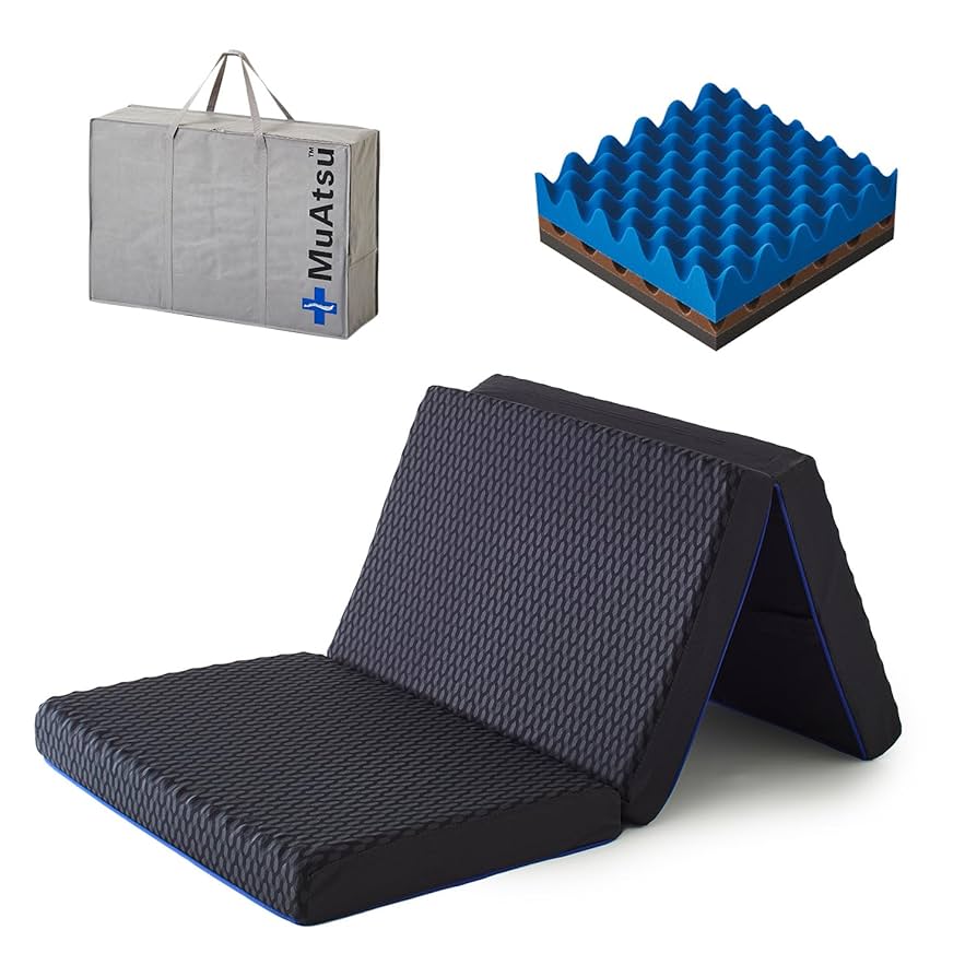 マットレス シングル ムアツ布団 折りたたみ 三つ折り ムアツふとん