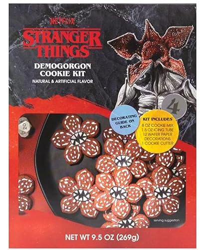 Miniatura 2 de P P Juego de galletas Stranger Things. Incluye mezcla, tubo de glaseado, papel de oblea, cortador y decoraciones. Serie de televisión inspirada en