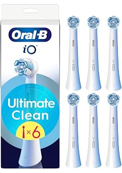 Oral-B iO Series Ultimate Clean Original Replacement Heads Pack of 6 White Refills for Oral-B io Electric Toothbrushes