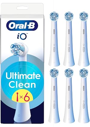 Oral-B iO Series Ultimate Clean Original Replacement Heads Pack of 6 White Refills for Oral-B io Electric Toothbrushes