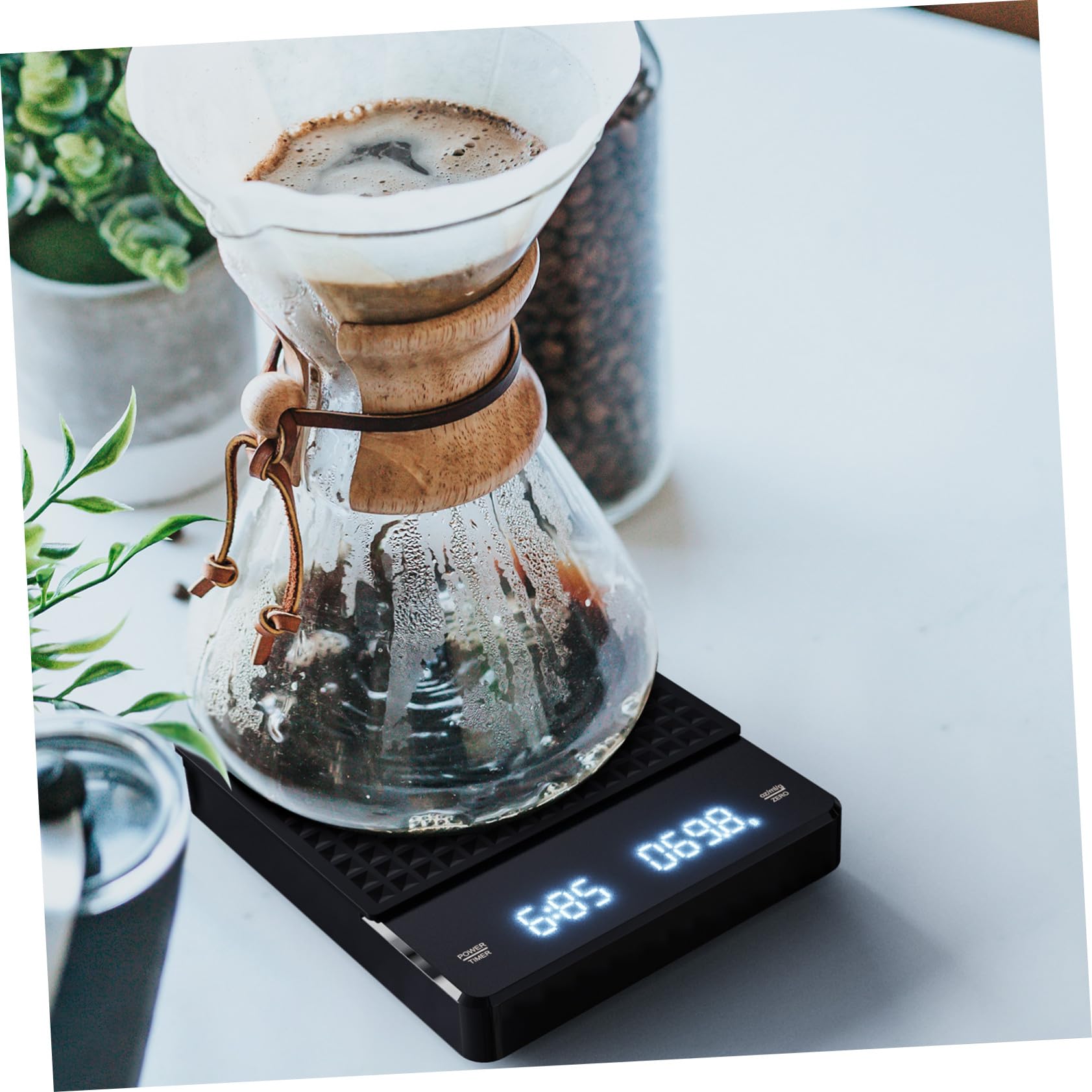 IMIKEYA Báscula Electrónica de Cocina Material Abs Alta Precisión 5kg/0,1g con Temporizador Adecuado para Preparar Café y Uso en Cocina