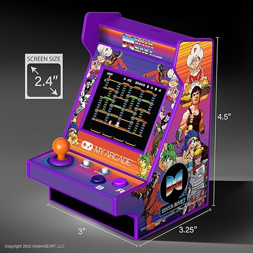 Miniatura 4 de MY ARCADE Data East Hits Nano Player - 4.5" Fully Playable Portable Mini Arcade Machine with 208 Retro Games, 2.4" Screen Color Display