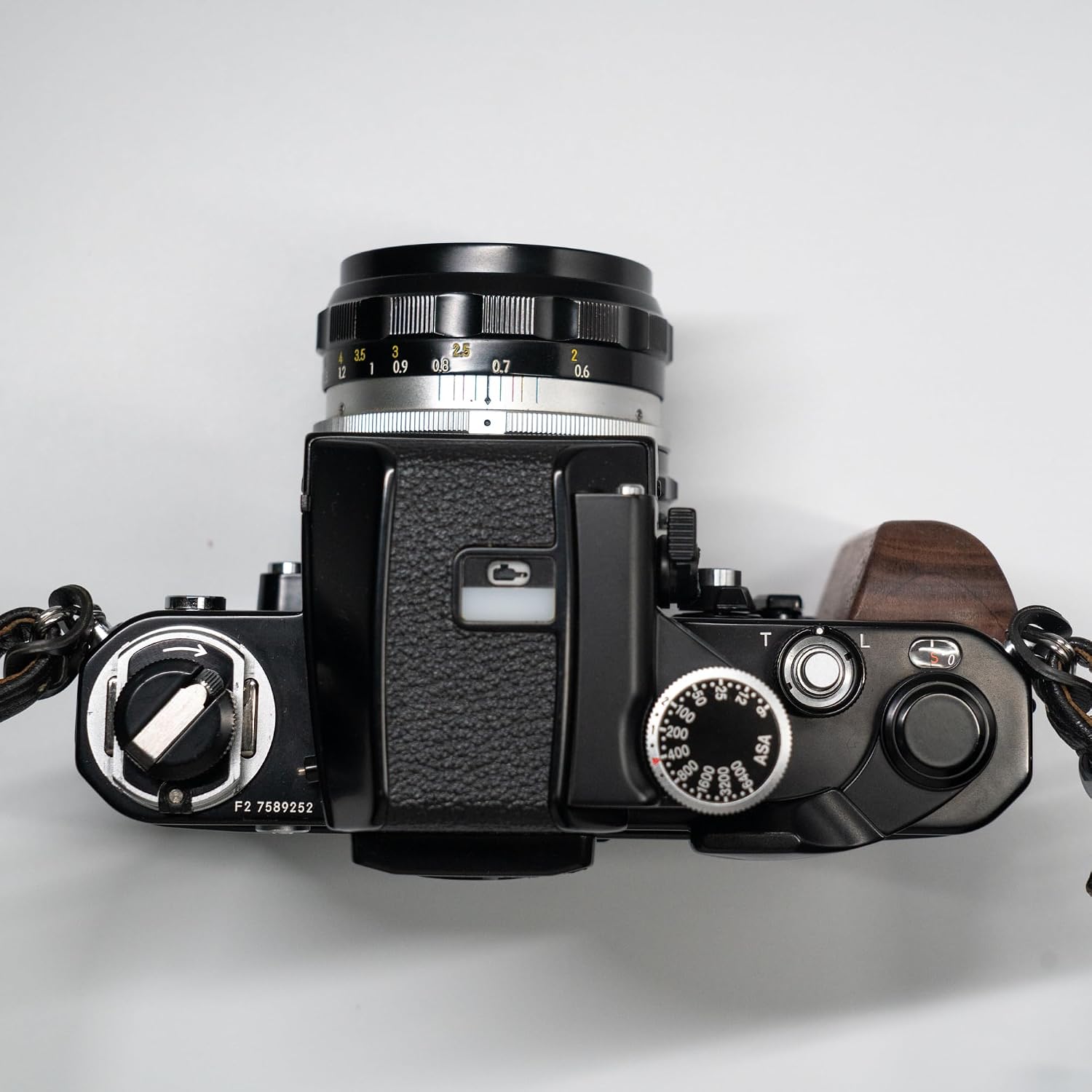 Wooden Wood Hand Grip + Aluminum Alloy Baseplate QR L Handle for F2 F2A F2AS Camera (Walnut + Silver Base)