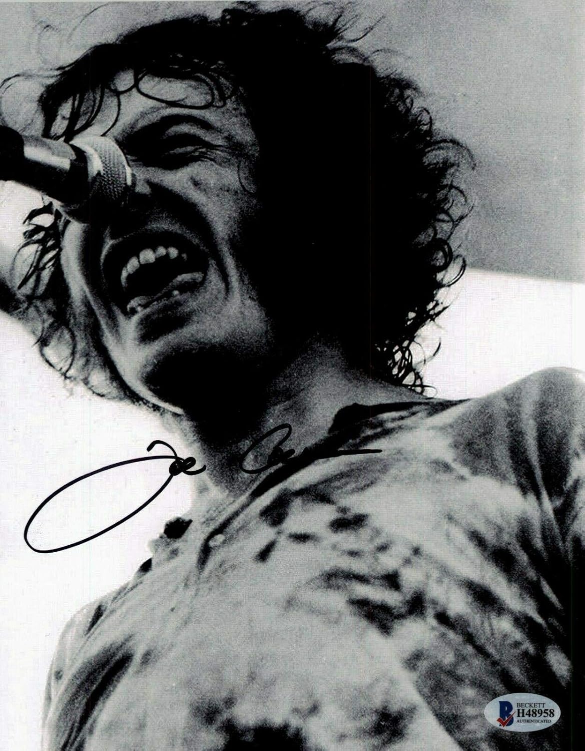Joe Cocker Signed Autographed 8x10 Photo Beckett The Grease Band