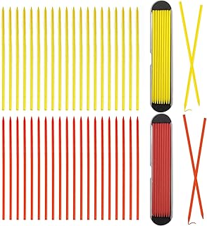 40pcs Minas De LáPiz De Carpintero,Recambios De LáPiz De Marcado,Reemplazos Recargas De LáPiz De ConstruccióN MecáNica De Orificio Profundo SóLido De 2,8mm Para Marcado Carpintero(20Rojo,20Amarillo)