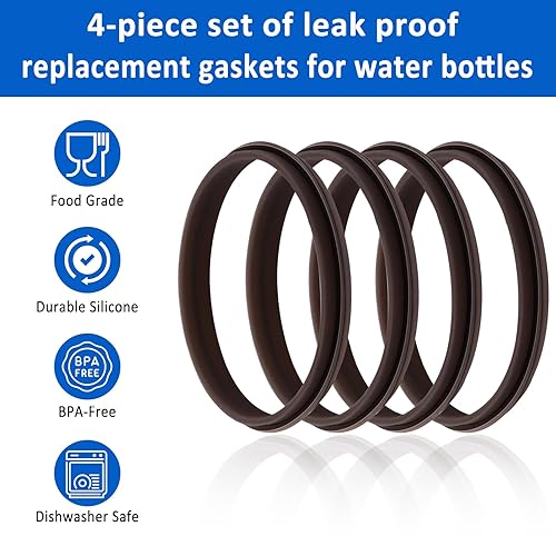 Miniatura 3 de 4 juntas de repuesto compatibles con Gatorade para botella de agua Gatorade, repuesto para Gatorade GX Pods de silicona para tapa de 30 onzas de goma