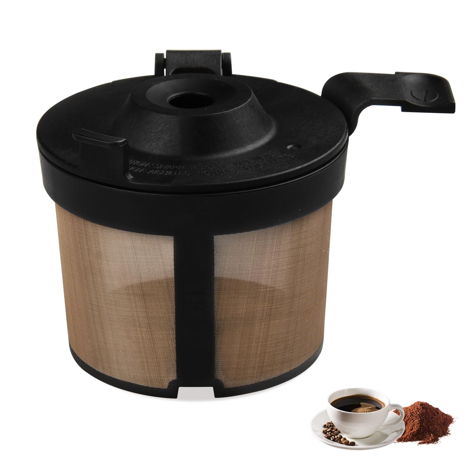 Permanent Coffee Filter for Ninja PB051 / PB040 / PB041ST - Reusable Stainless Steel Mesh Compatible with Ninja Coffee Maker Pods &amp; Grounds - Eco-Friendly Replacement