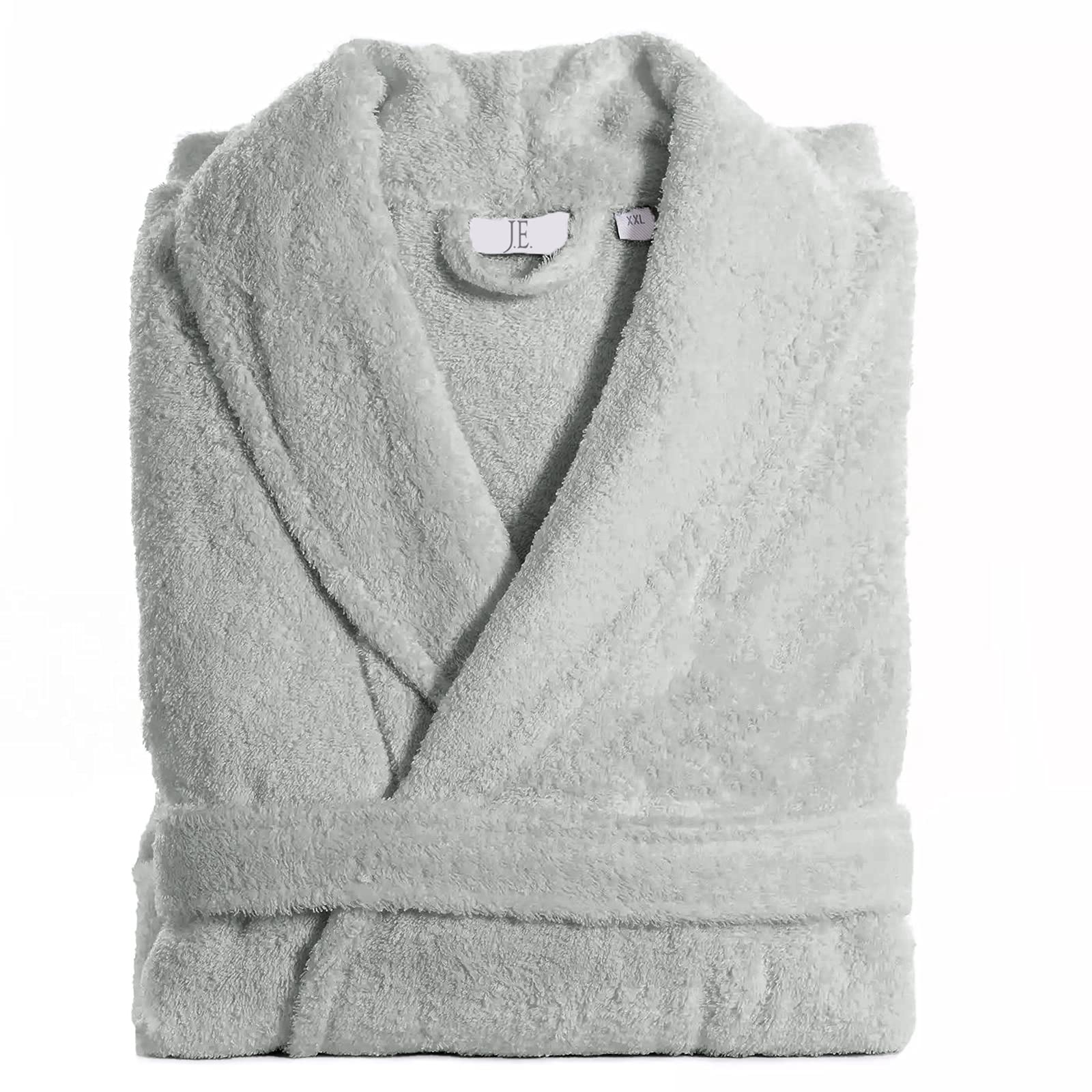 Mens Ladies Unisex Egyptian Cotton Terry Towelling Shawl Collar And Hooded Bathrobe — view 23